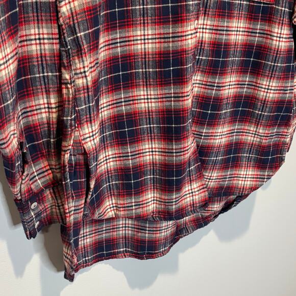 A Shirt Thing Plaid Oversized Flannel Button Down Shirt - size Small - Picture 3 of 6